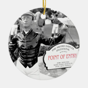 Point of Entry Lawn Jockey Keramikornament