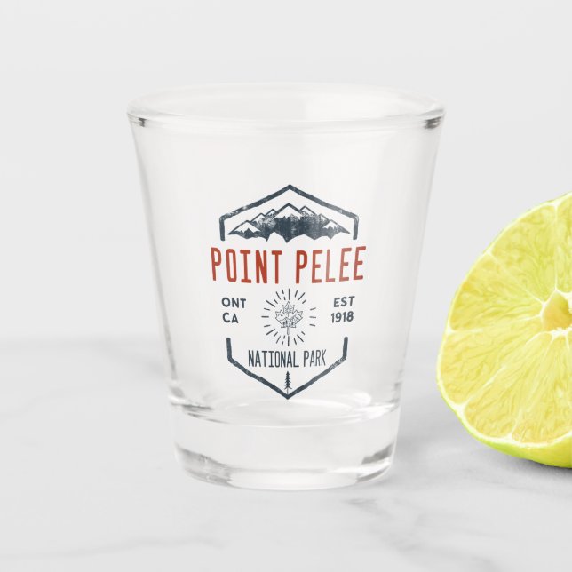 Point Pelee Nationalpark Kanada erschüttert Schnapsglas (Vorderseite)