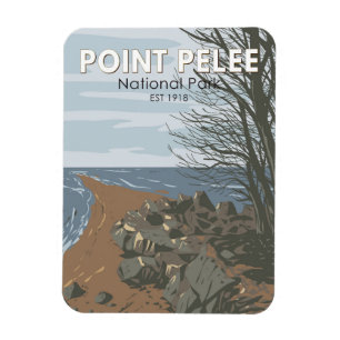 Point Pelee Nationalpark Reise Kunst Vintage Magnet