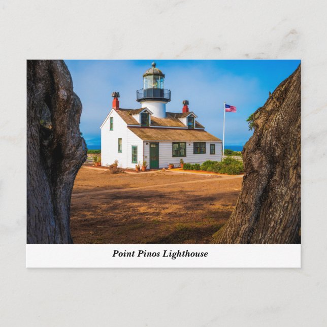 Point Pinos Lighthouse Postkarte (Vorderseite)