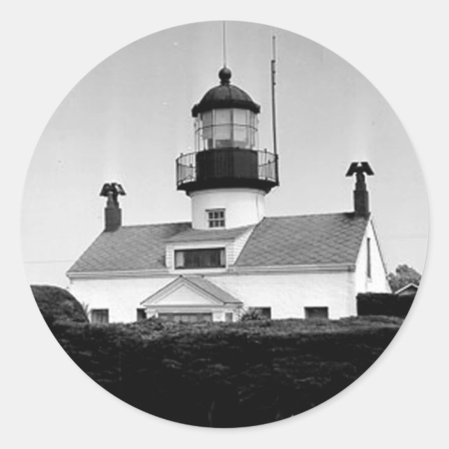 Point Pinos Lighthouse Runder Aufkleber (Vorderseite)