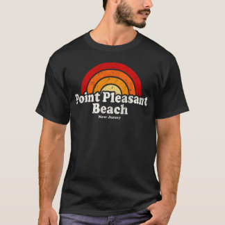 Point Pleasant Beach New Jersey Nj 70er Regenbogen T-Shirt
