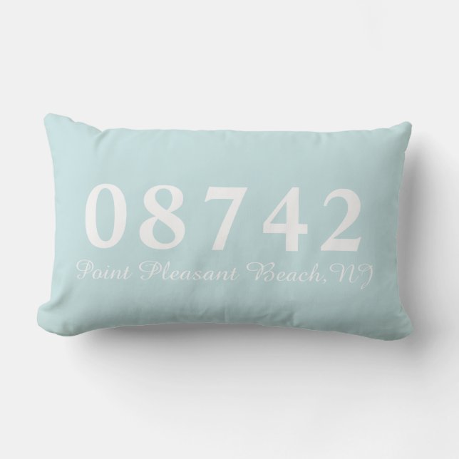 Point Pleasant Beach NJ 08742 Pillow, Realtor Gift Lendenkissen (Vorderseite)