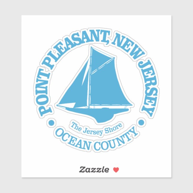 Point Pleasant NJ (sloop) Aufkleber (Blatt)