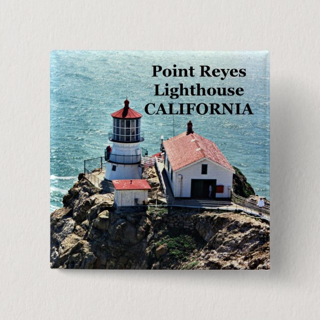Point Reyes Lighthouse, California Button (Vorderseite)