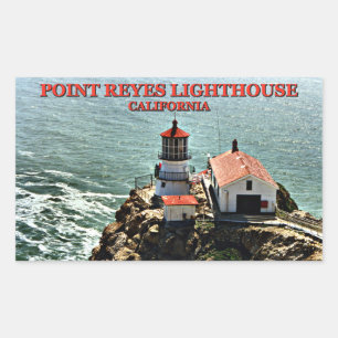Point Reyes Lighthouse, Kalifornien Rechteckiger Aufkleber