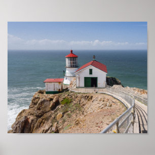 Point Reyes Lighthouse, Marin Landkreis, Kaliforni Poster