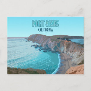 Point Reyes National Seashore California Vintag Postkarte