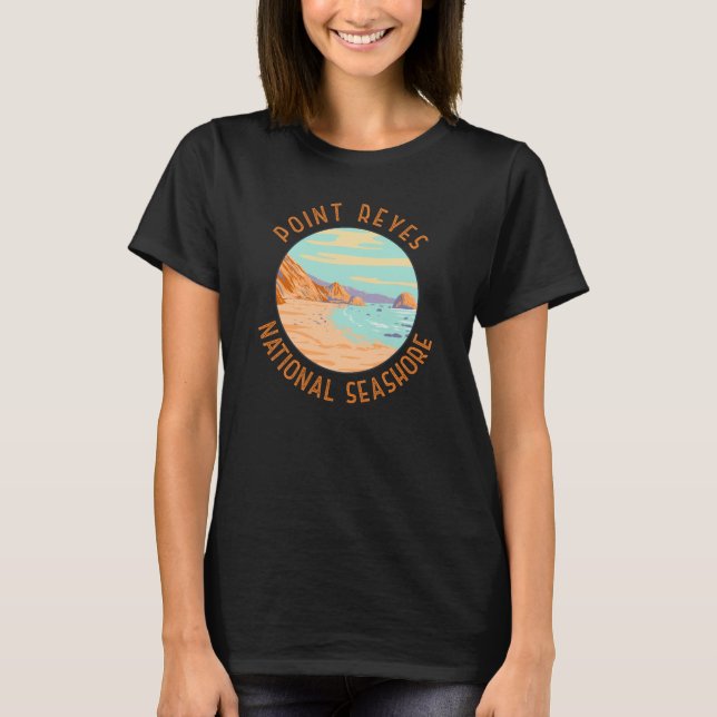Point Reyes National Seashore Distressed Circle T-Shirt (Vorderseite)