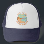 Point Reyes National Seashore Distressed Circle Truckerkappe<br><div class="desc">Point Reyes National Seashore Illustrationsvektordesign. Es handelt sich um eine ausgedehnte geschützte Küstenlinie im Landkreis Marin in Nordkalifornien.</div>