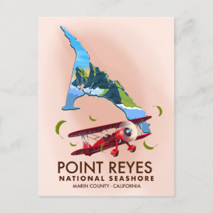 Point Reyes National Seashore Reiseplakat. Postkarte