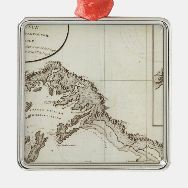 Point Riou bis Point Possession Alaska Ornament Aus Metall (Vorne)