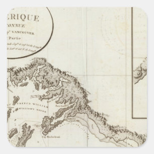 Point Riou bis Point Possession Alaska Quadratischer Aufkleber