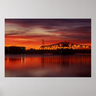 Point Street Brücke Sunrise Poster
