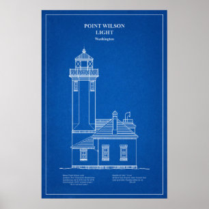Point Wilson Leuchtturm - Washington – AD Poster