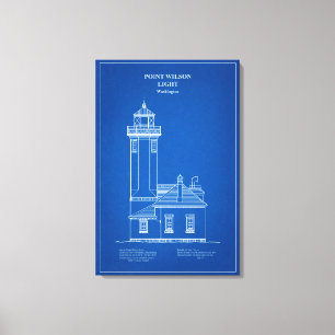 Point Wilson Lighthouse - Washington - AD Leinwanddruck