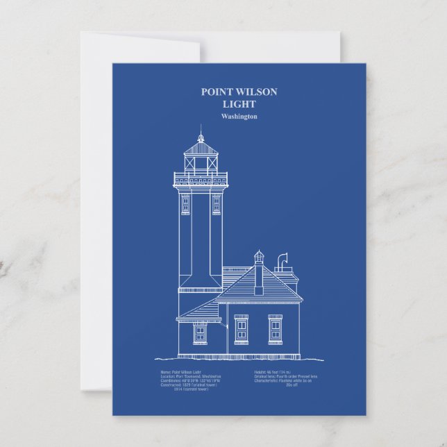 Point Wilson Lighthouse - Washington - AD Mitteilungskarte (Vorderseite)