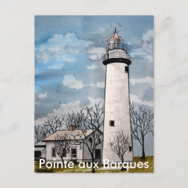 Pointe aux Barques Leuchtturm Port hope michigan Postkarte