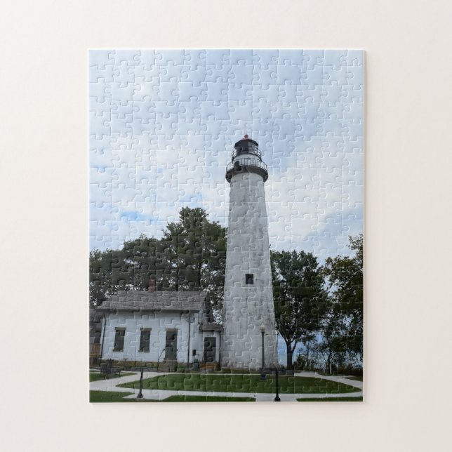 Pointe Aux Barques Lighthouse auf Puzzle (Vertikal)