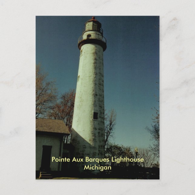 Pointe Aux Barques Lighthouse, Michigan Postkarte (Vorderseite)