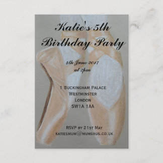 Pointe Ballet Schuhe Party Einladung
