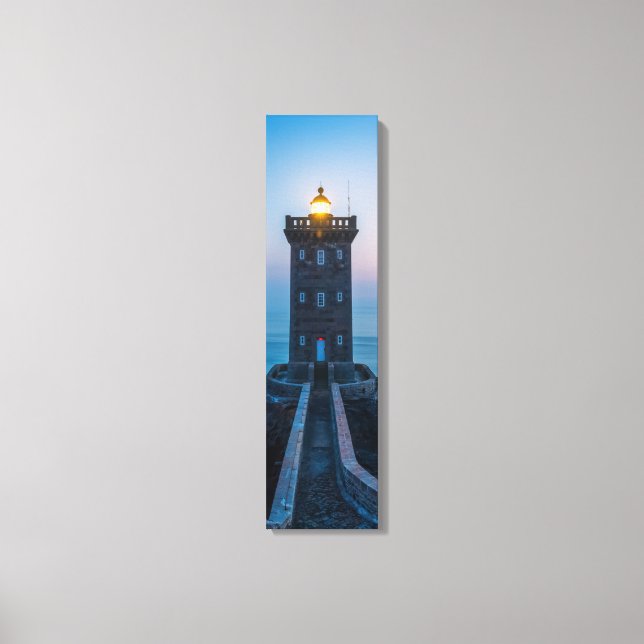 Pointe de Kermorvan Lighthouse Vertical Leinwand A (Vorderseite)