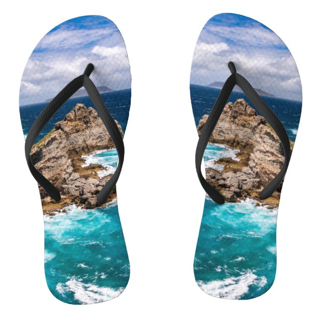 Pointe des Chateaux, Grande-Terre, Guadeloupe #2 Flip Flops (Fußbett)