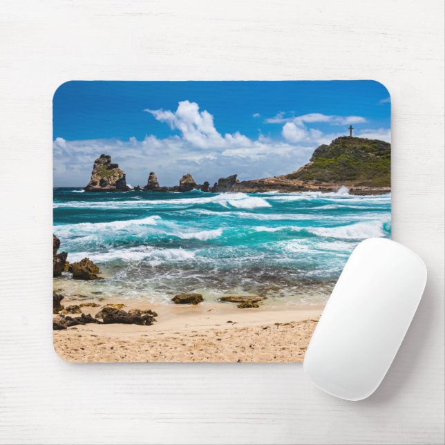 Pointe des Chateaux, Grande-Terre, Guadeloupe Mousepad (Mit Mouse)