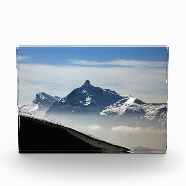 Pointe Percee Morzine France Holiday Card Poster Fotoblock (Vorderseite)