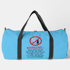 Pointe Shoes warning Sky Blue Duffle Bag