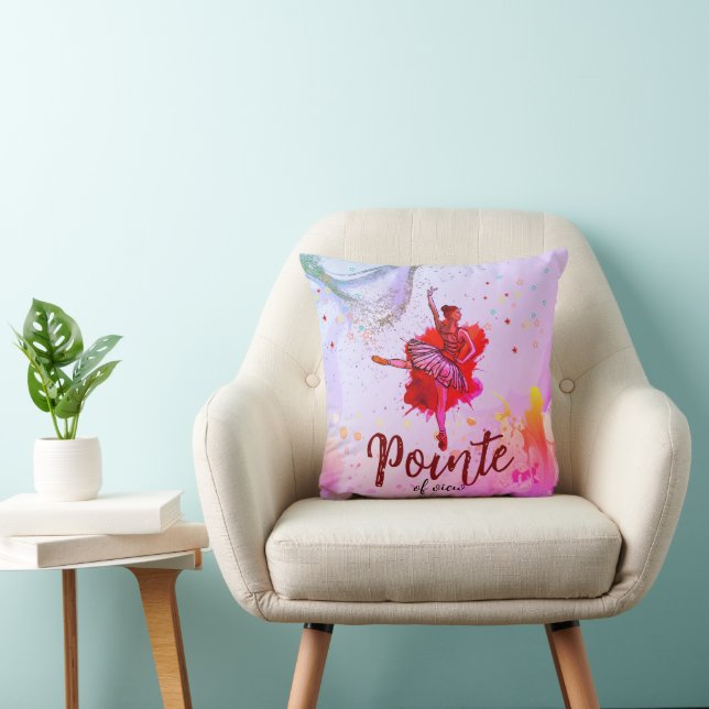 Pointe View - Pastel Ballet Dreams Throw Kissen (Stuhl )