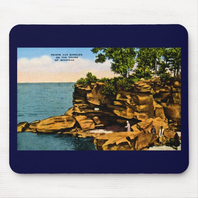 Pointe ZusatzBarques des Daumens von Michigan Mousepad (Vorne)