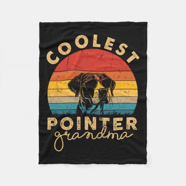 Pointer Coolste Oma-Geschenke für Frauen Pointer D Fleecedecke (Vorderseite)