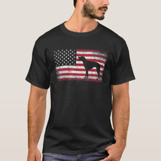 Pointer Dog 4. Juli American Flag USA T-Shirt