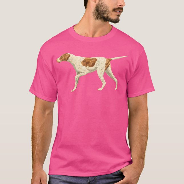 Pointer Dog Pointing English Pointer Bird Dog Lieb T-Shirt (Vorderseite)