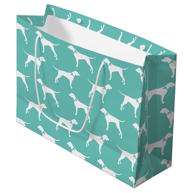 Pointer Dog Puppy English Setter Große Geschenktüte (Vorderseite Schrägansicht)