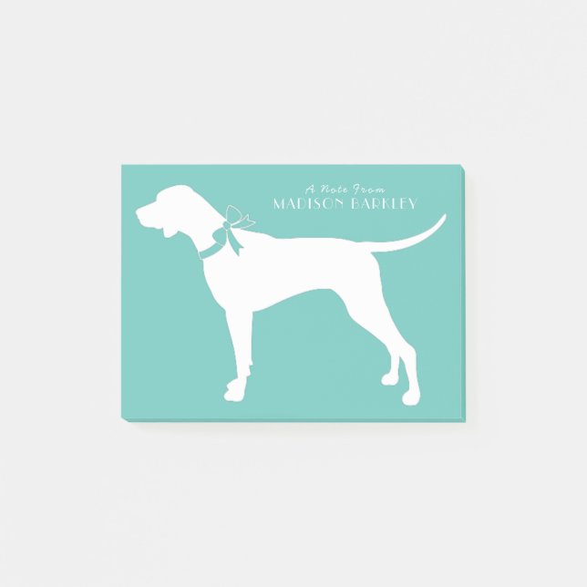 Pointer Dog Puppy English Setter Post-it Klebezettel (Vorderseite)