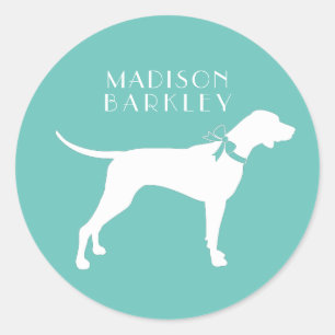 Pointer Dog Puppy English Setter Runder Aufkleber