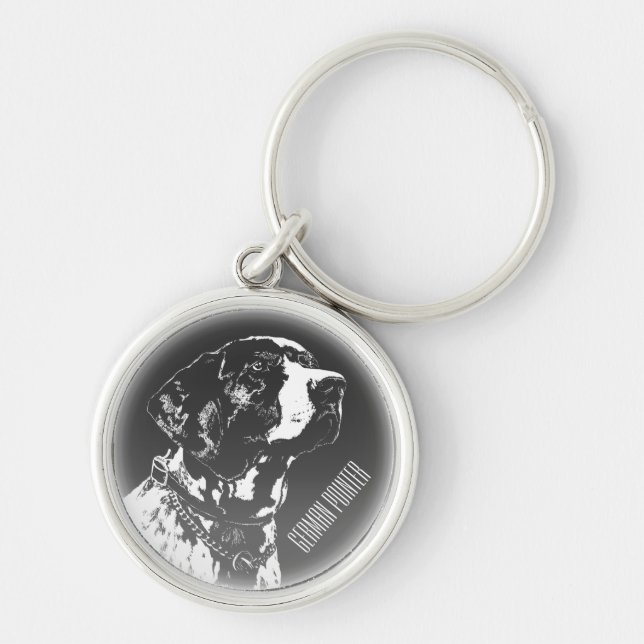 Pointer Dog Schlüsselkette Personalisierte Zeigerg Schlüsselanhänger (Vorne)