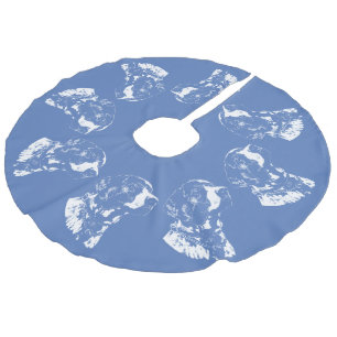 Pointer Dog Weihnachtsbaum Rock Dog Tree Skirts Leinenimitat Weihnachtsbaumdecke