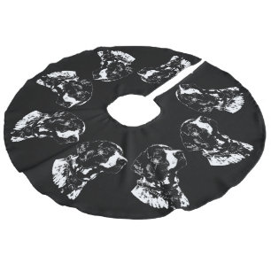 Pointer Dog Weihnachtsbaum Rock Dog Tree Skirts Leinenimitat Weihnachtsbaumdecke