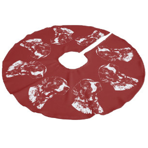 Pointer Dog Weihnachtsbaum Rock Dog Tree Skirts Leinenimitat Weihnachtsbaumdecke