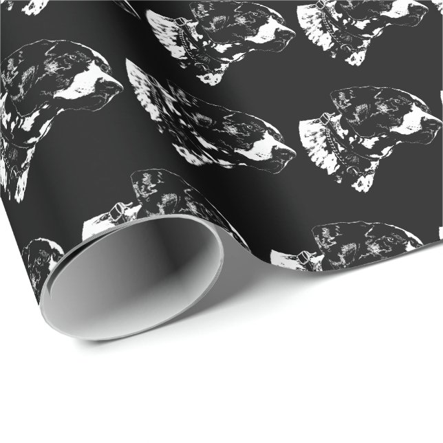 Pointer Dog Wrapping Paper Sporting Hunde Geschenk Geschenkpapier (Rolleneckpunkt)