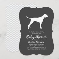 Pointer Hund Babydusche neutral