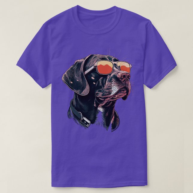 Pointer-Hund mit Sonnenbrille 3 T-Shirt (Design vorne)