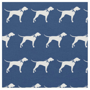 Pointer Hund Silhouette Pet Navy Blue Stoff