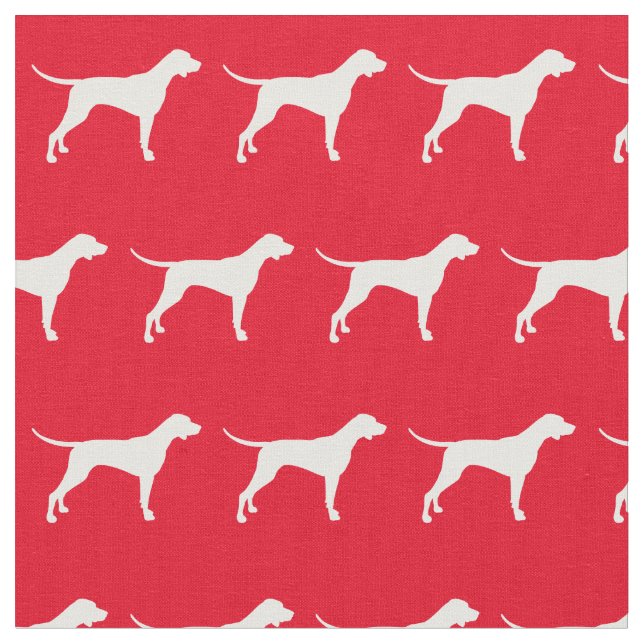 Pointer Hund Silhouette Pet Red Stoff (Nahaufnahme)