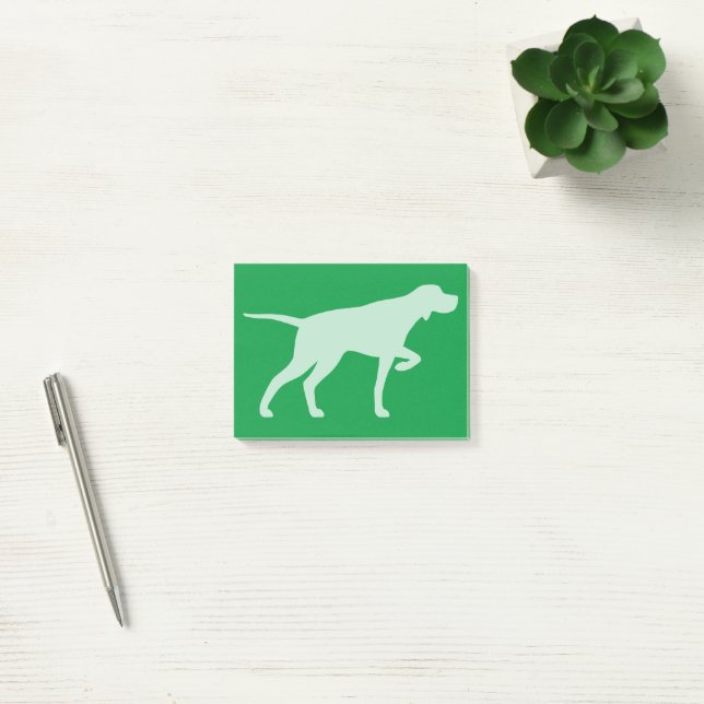 Pointer Hund Silhouette Zeigen Post-it Klebezettel (Büro)