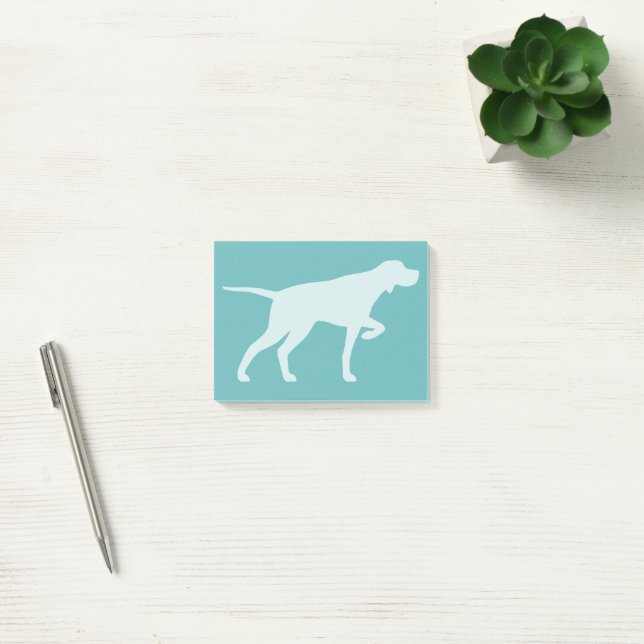 Pointer Hund Silhouette Zeigen Post-it Klebezettel (Büro)