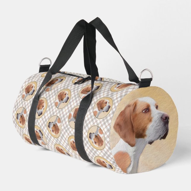 Pointer Painting English Niedlich Original Pet Dog Duffle Bag (Linke Seite)